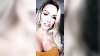 danniiharwood onlyfans openwork wench in stockings coyly changes poses and strokes shaved pussy