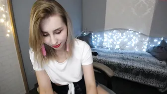 mightymia blonde slut caresses sex lips