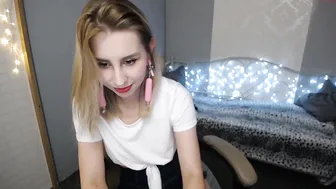 mightymia blonde slut caresses sex lips