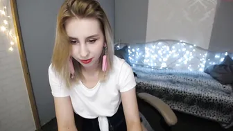 mightymia blonde slut caresses sex lips