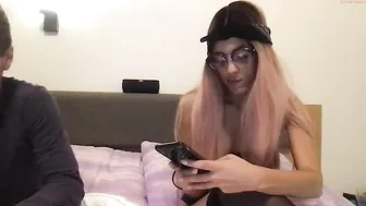 pymitchie hot brunette girl gently masturbates cunt