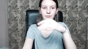 cutie Slutty confidant gently masturbates pussy