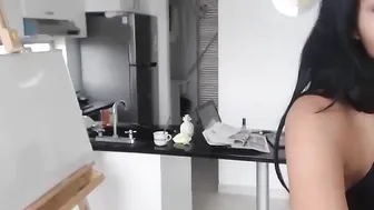 lou_sexyhome56 Fluffy bitch with glasses masturbates pussy