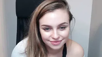 beckytras lustful babe caresses shaved pussy