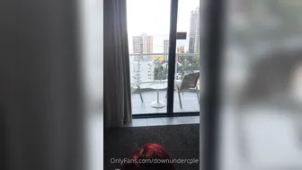 downundercple busty slut jerks off and cums