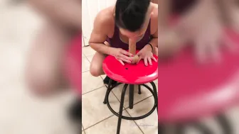 queenkarma69 chick with slack tits dancing in front of the camera