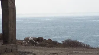 preggomilky cute babe jerks off with sex toys