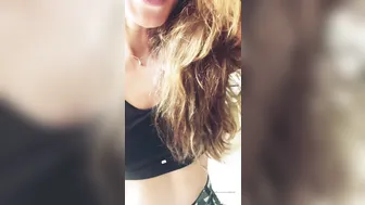 mollysweet busty young lady caresses shaved cunt