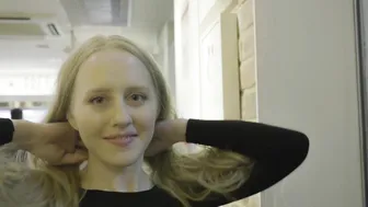 lucymuse pretty lady undresses in the kitchen