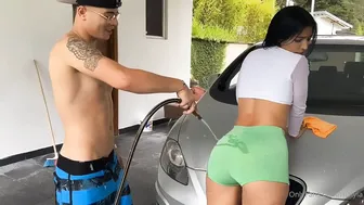 malyia naughty prankster kneads both holes