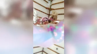 lucymuse shy mummy twirling elastic ass