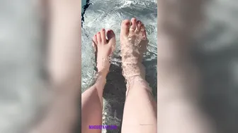 maggiegreenlive cute babe in stockings massages vagina with hand