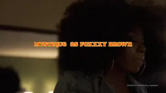 ebony mystique incendiary lady masturbates both holes with pleasure