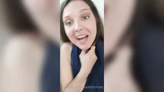 sadieholmes busty slut caresses both slits
