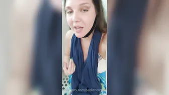 sadieholmes busty slut caresses both slits