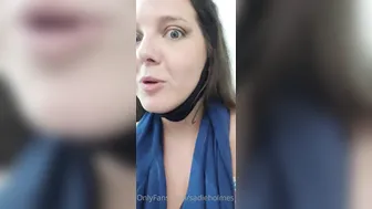 sadieholmes busty slut caresses both slits