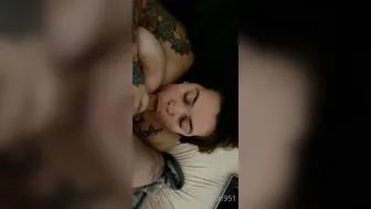 mikki951 dick shows off her shaved cunt