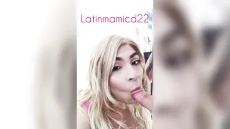 latinmamicd22 caresses pussy through panties