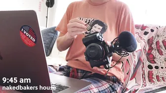 nakedbakers charming babe undresses and jerks off