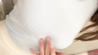 porncake age babe teases beautiful tits