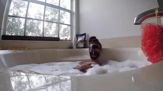 officialkmbooty hot chick caresses big ass