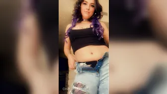 lil cute passion gently caresses boobs