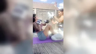 priya y hot brunette posing in stockings