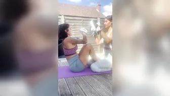 priya y hot brunette posing in stockings