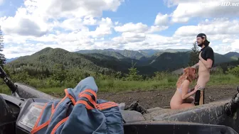 Fucking busty blonde gently masturbates cunt