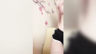 Sia Siberia whore babe jerks off through panties