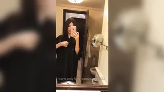 Candice TS OnlyFans chick in stockings erotic masturbates