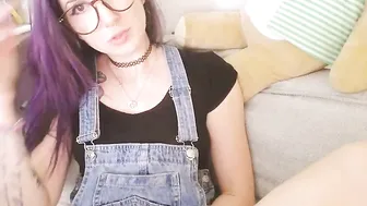 sluttypotato_ gorgeous brunette girl passionately sucks dildo
