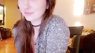 sluttypotato_ busty girl fingering her pussy with a vibrator