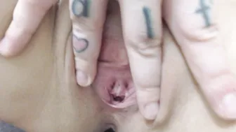 Erin Marie O'Keefe aka Goddess Green Eyed blissful female fucks pussy with phallus