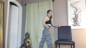 Erin Marie O'Keefe aka Goddess Green Eyed cute lady caresses shaved cunt