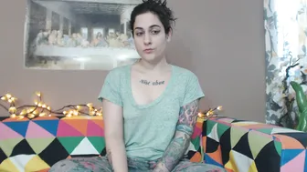 Erin Marie O'Keefe aka Goddess Green Eyed crazy beauty takes off her red dress