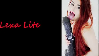 lexalite harlot masturbates both holes