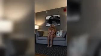 wydesyd girl with elastic milks having fun with sex toy