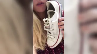 thecherryblond hot slut jumping on sex toy