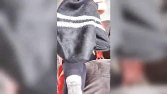 soleneed black-haired beauty communicates in fries