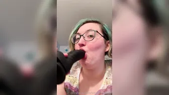 squishylynxi ardent young lady caresses big tits at work