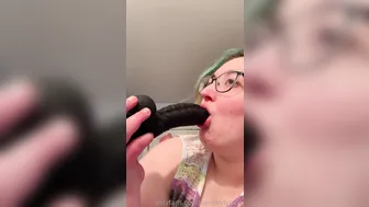 squishylynxi ardent young lady caresses big tits at work