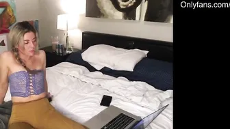 thehotstepsister hottie masturbates shaved cunt