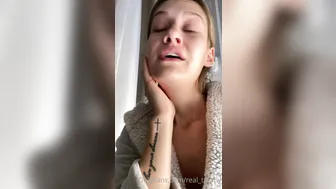 real_tiffany busty slut fucks pussy in the shower