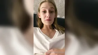 real_tiffany red-haired schoolgirl caresses shaved cunt