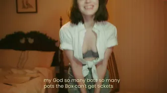 cinnabelle at work shows panties