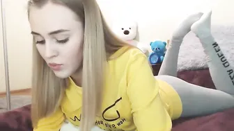 ansabosh Cute blonde dancing striptease