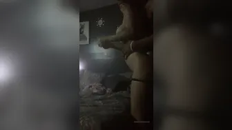 whitechinnaak black-haired handjob lying on the couch