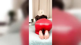 victoriahillova charming lady fucks herself with a rubber dick