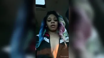 toriann busty brunette sucks dildo